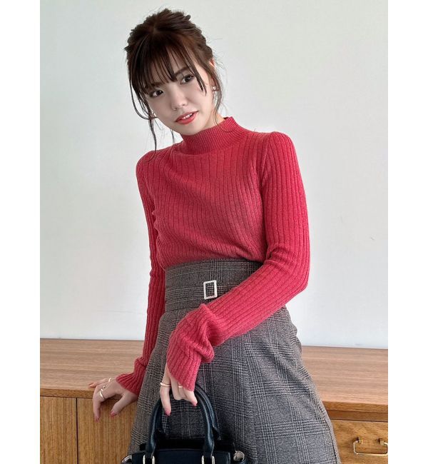 dazzlin「ウォーミーシアーインナーニットトップス」|ニット・セーター|ピンク