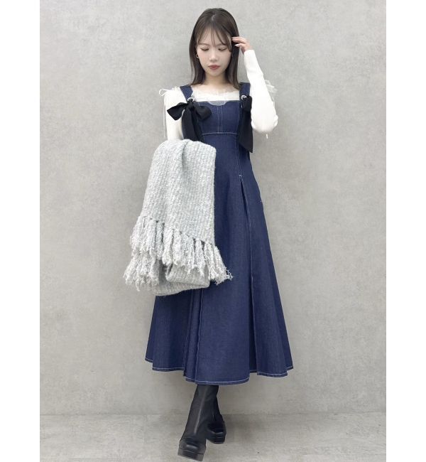 dazzlin「フロントツインリボンジャンスカ」|ワンピース|