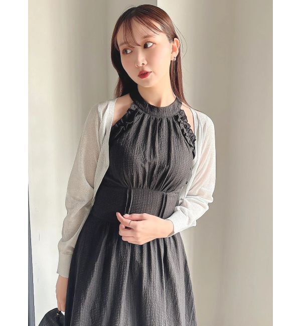 dazzlin「ラメシアーシンプルニットカーディガン」|カーディガン|