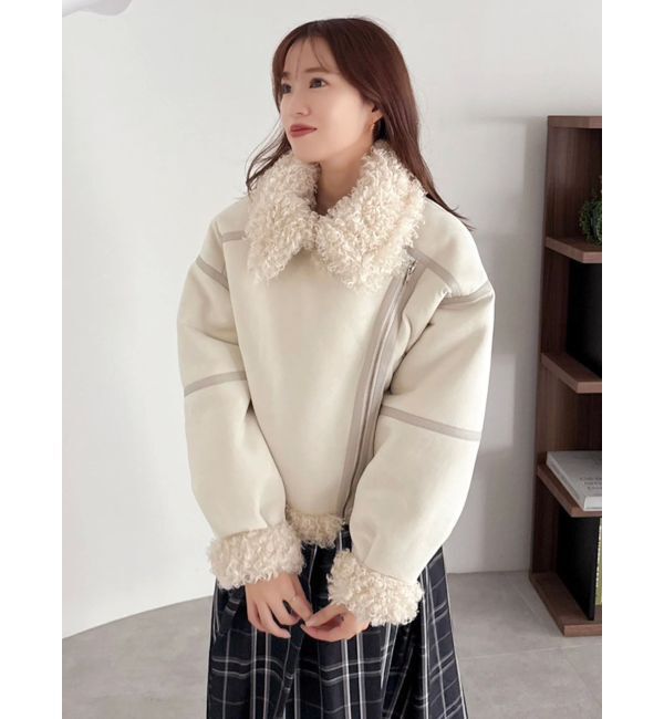 dazzlin「ビッグカラームートンブルゾン」|ブルゾン・スタジャン|