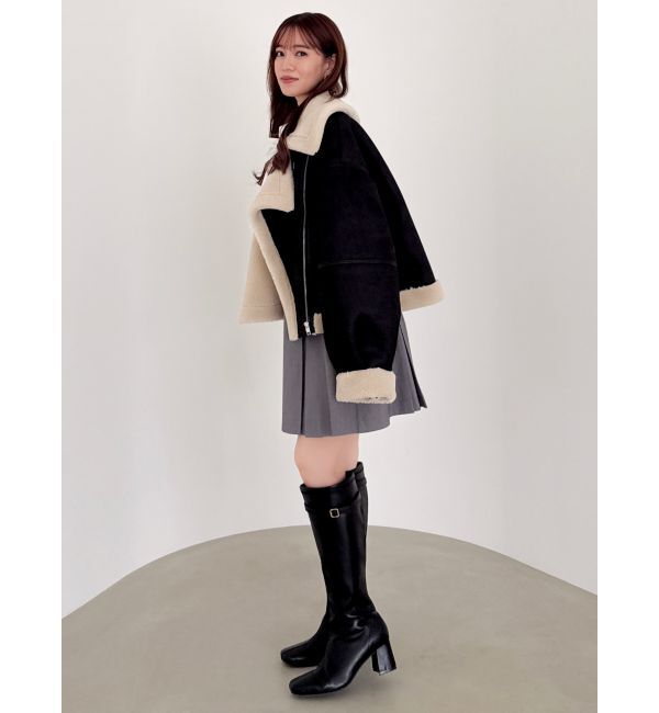 dazzlin「ビッグカラームートンブルゾン」|ブルゾン・スタジャン|