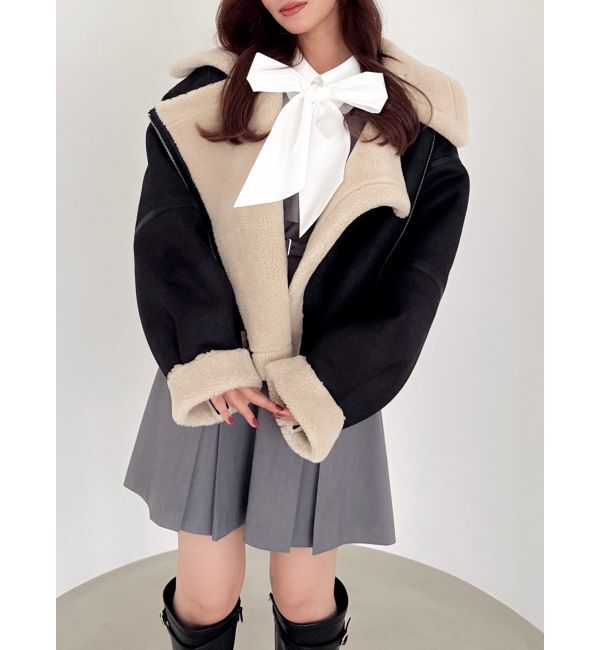 dazzlin「ビッグカラームートンブルゾン」|ブルゾン・スタジャン|