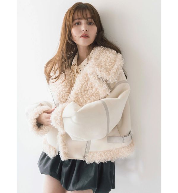 dazzlin「ビッグカラームートンブルゾン」|ブルゾン・スタジャン|