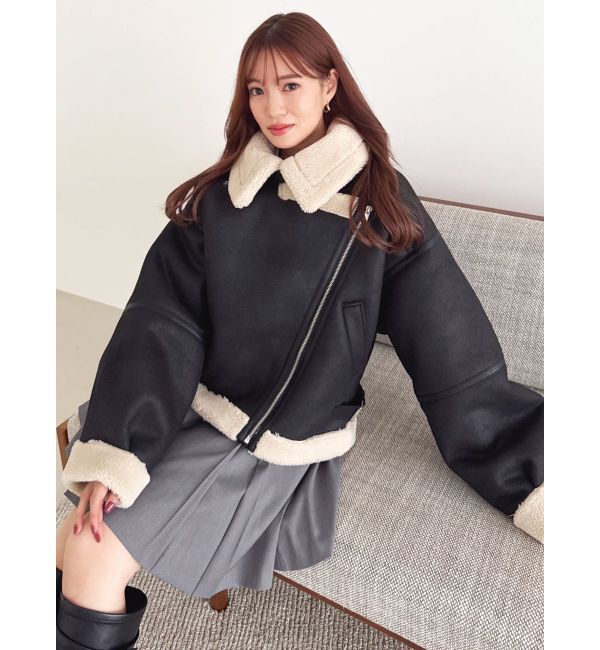 dazzlin「ビッグカラームートンブルゾン」|ブルゾン・スタジャン|