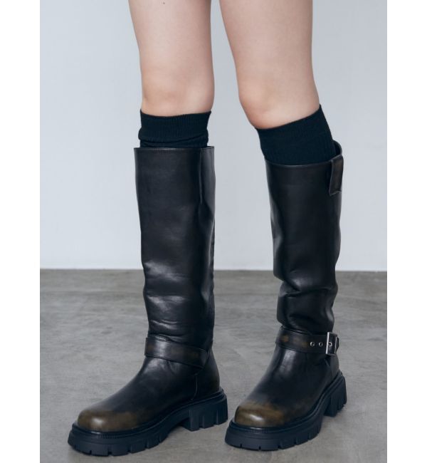 EMODA「ヴィンテージライクロングブーツ」|ロングブーツ|