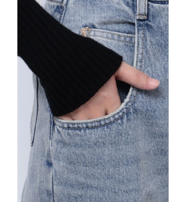 EMODA「ルーズワイドハイウエストジーンズ」|デニム|