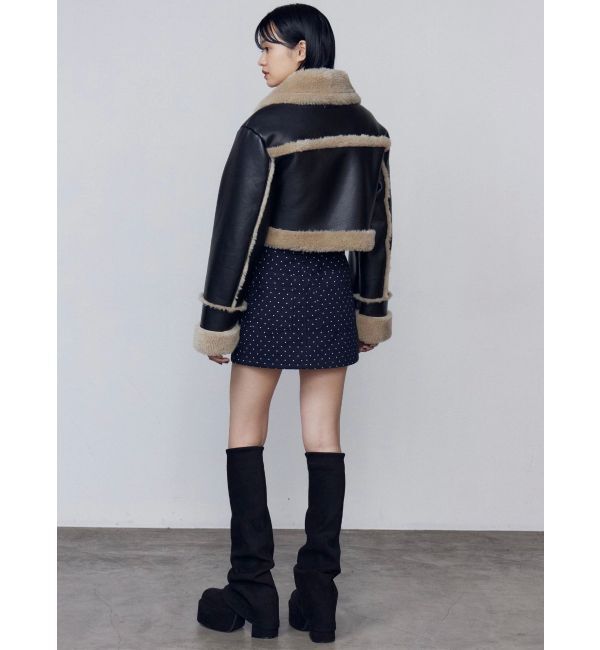 EMODA「ショートフェイクムートンブルゾン」|ブルゾン・スタジャン|