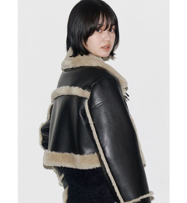 EMODA「ショートフェイクムートンブルゾン」|ブルゾン・スタジャン|