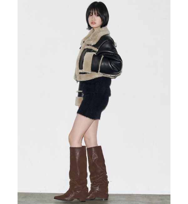 EMODA「ショートフェイクムートンブルゾン」|ブルゾン・スタジャン|