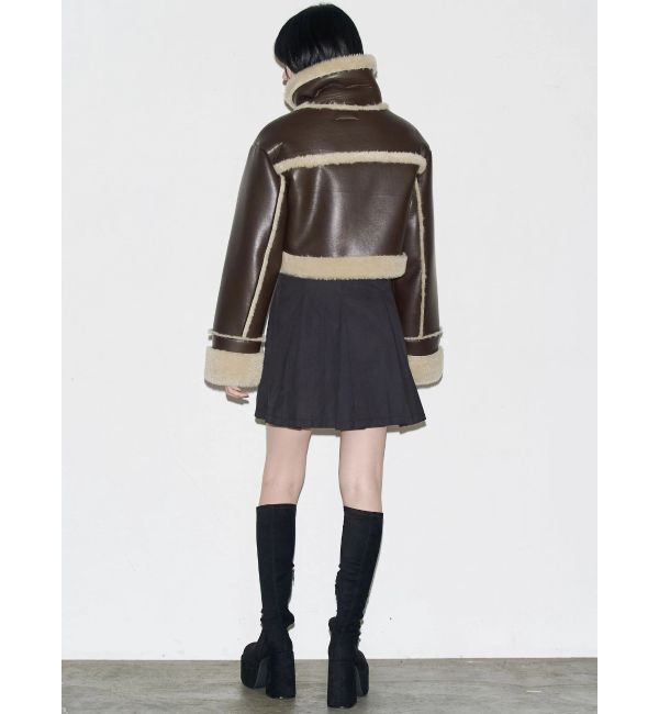 EMODA「ショートフェイクムートンブルゾン」|ブルゾン・スタジャン|