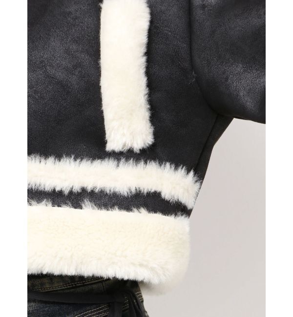 EMODA「ショートフェイクムートンブルゾン」|ブルゾン・スタジャン|