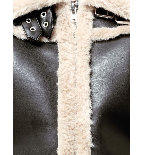 EMODA「ショートフェイクムートンブルゾン」|ブルゾン・スタジャン|