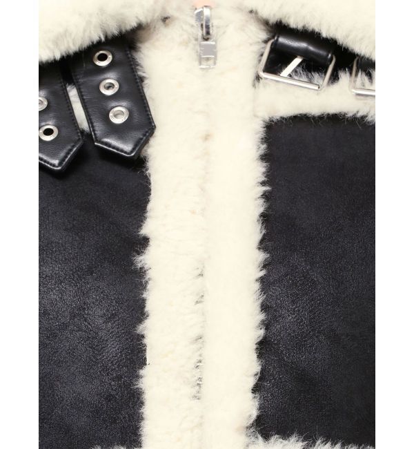 EMODA「ショートフェイクムートンブルゾン」|ブルゾン・スタジャン|