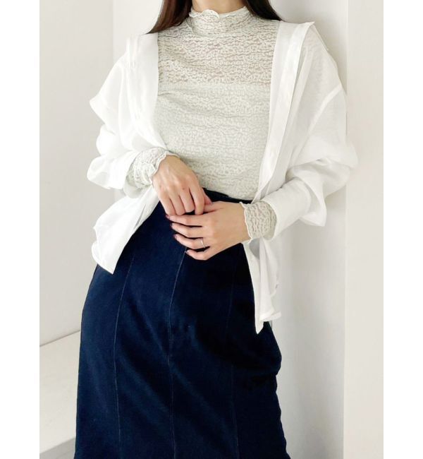 MERCURYDUO「バックスリットシアーシャツ」|シャツ・ブラウス|オフホワイト