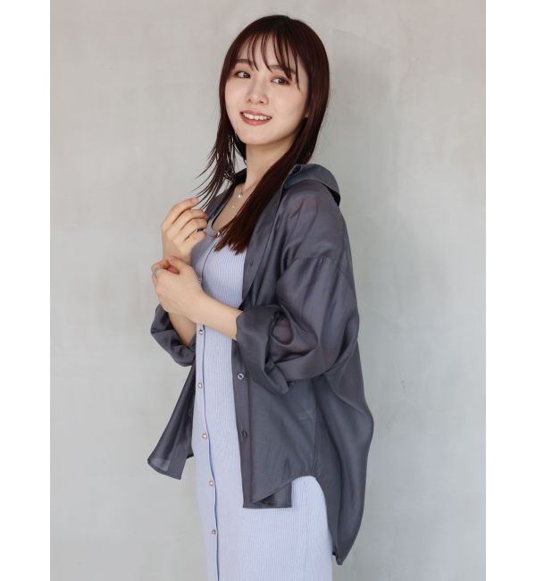 MERCURYDUO「バックスリットシアーシャツ」|シャツ・ブラウス|