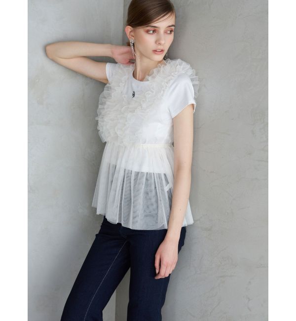 MERCURYDUO「エンブロイダリーワンポイントロゴTシャツ」|Tシャツ・カットソー|