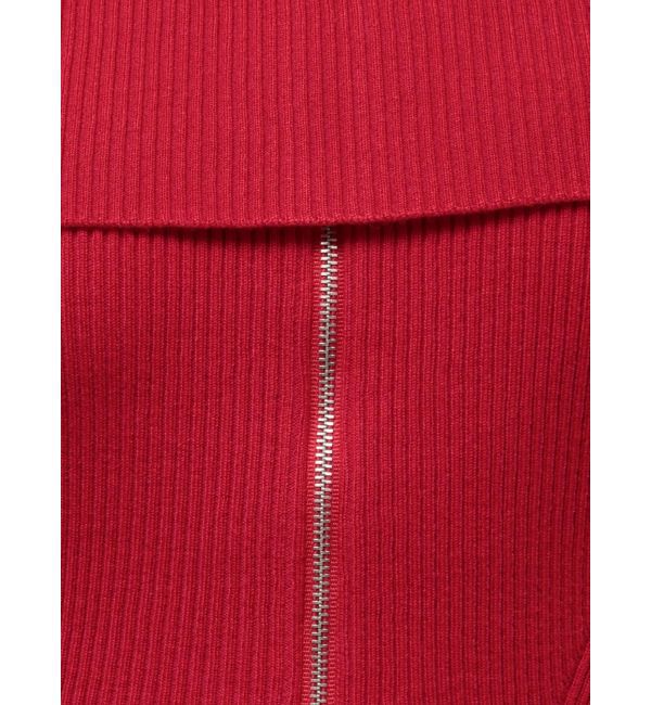 MERCURYDUO「2WAYオフショルZIPロングスリーブニット」|ニット・セーター|