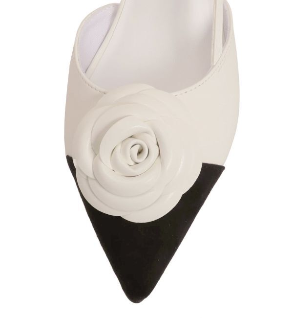 MERCURYDUO「バイカラーフラワーモチーフパンプス」|パンプス|