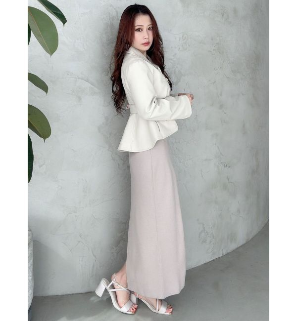 MERCURYDUO「ペプラムライダースジャケット」|ライダースジャケット|