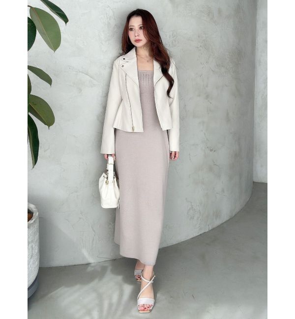 MERCURYDUO「ペプラムライダースジャケット」|ライダースジャケット|