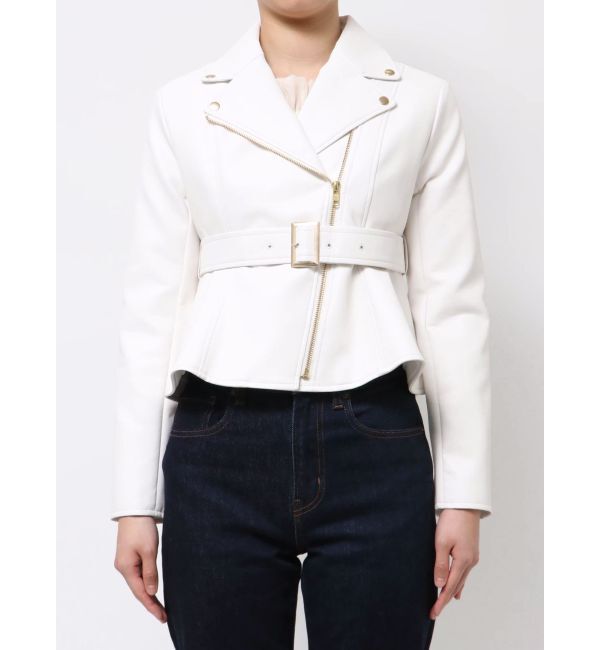 MERCURYDUO「ペプラムライダースジャケット」|ライダースジャケット|