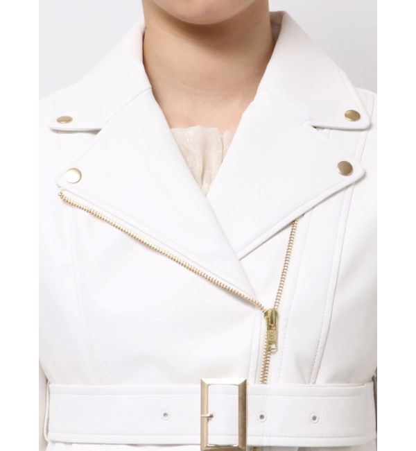 MERCURYDUO「ペプラムライダースジャケット」|ライダースジャケット|