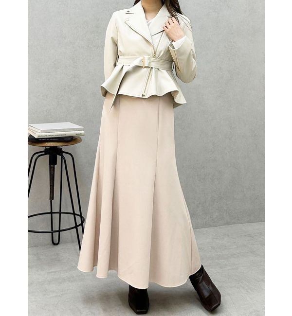 MERCURYDUO「ペプラムライダースジャケット」|ライダースジャケット|