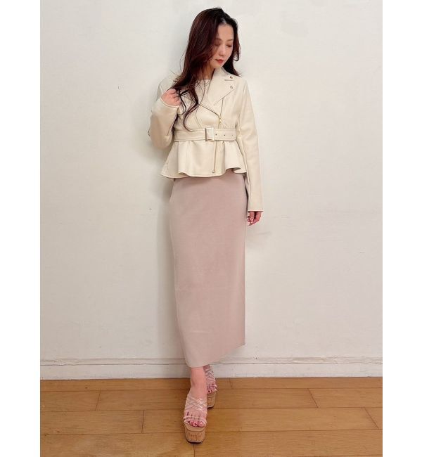 MERCURYDUO「ペプラムライダースジャケット」|ライダースジャケット|