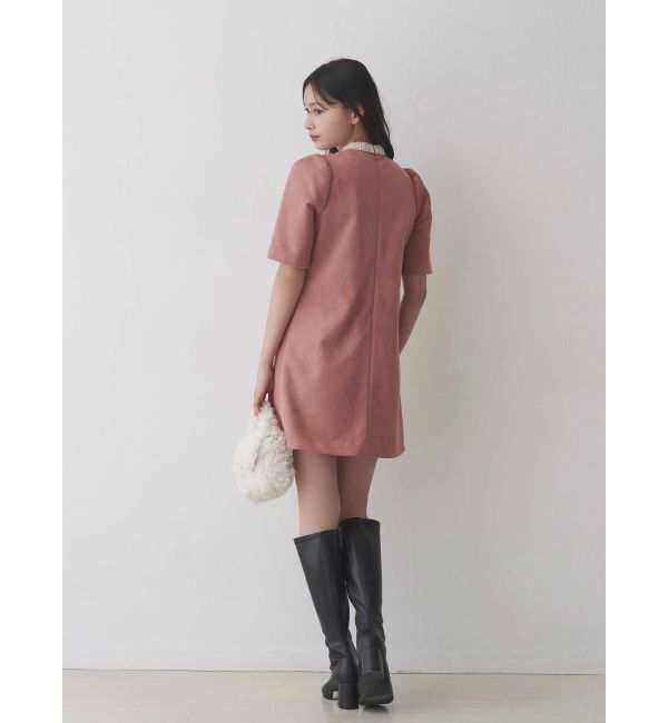 MERCURYDUO「バイカラーレースミニワンピース」|ワンピース|