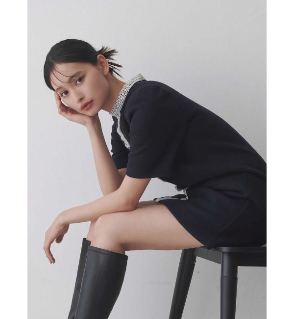 MERCURYDUO「バイカラーレースミニワンピース」|ワンピース|