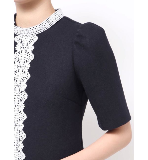 MERCURYDUO「バイカラーレースミニワンピース」|ワンピース|