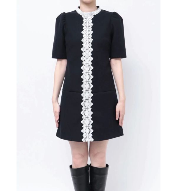 MERCURYDUO「バイカラーレースミニワンピース」|ワンピース|