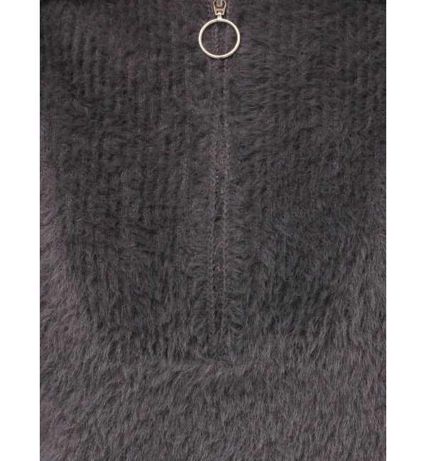 MERCURYDUO「ミニシャギーハーフジップニット」|ニット・セーター|