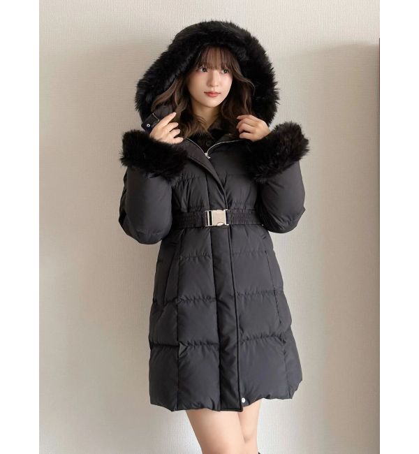 MERCURYDUO「フェイクファー付きアライドロングダウン」|ダウン|