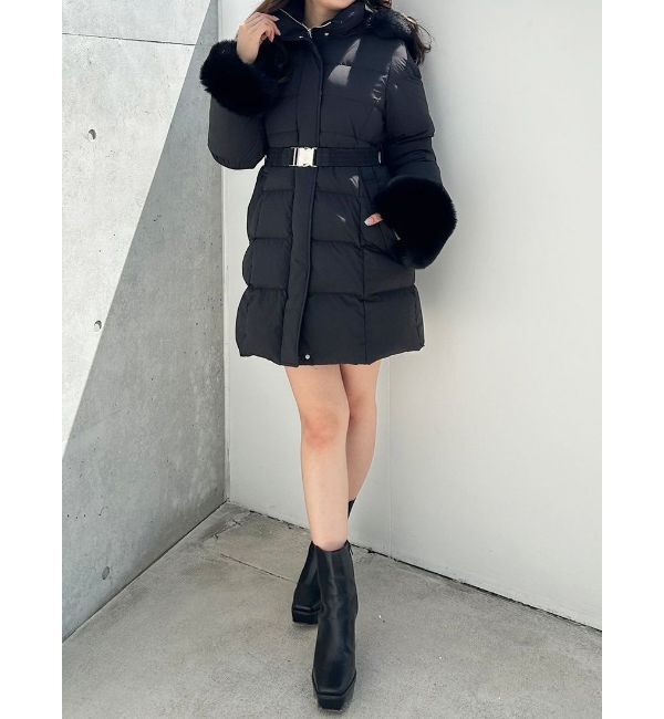 MERCURYDUO「フェイクファー付きアライドロングダウン」|ダウン|