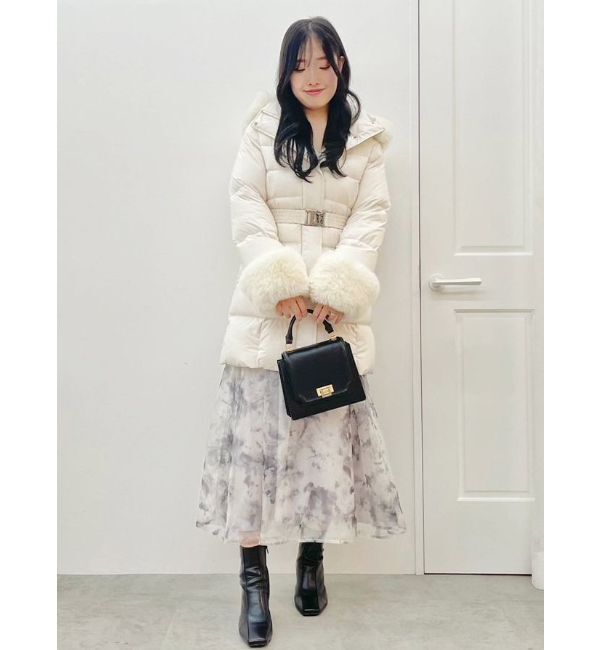 MERCURYDUO「フェイクファー付きアライドロングダウン」|ダウン|