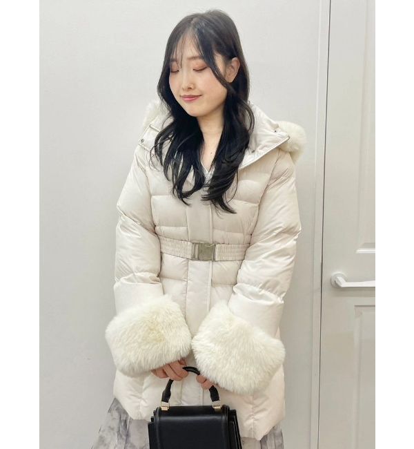 MERCURYDUO「フェイクファー付きアライドロングダウン」|ダウン|