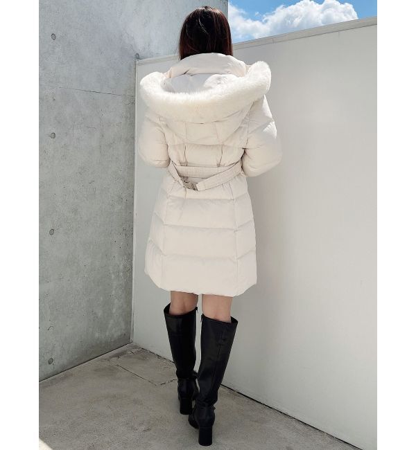 MERCURYDUO「フェイクファー付きアライドロングダウン」|ダウン|