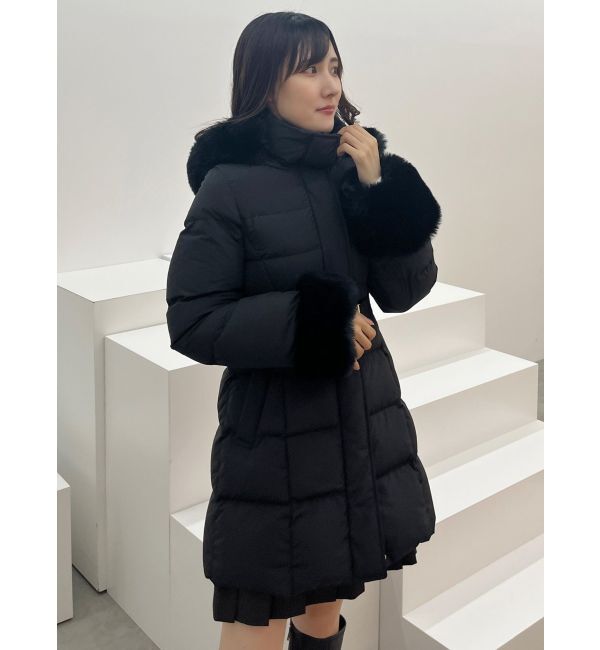 MERCURYDUO「フェイクファー付きアライドロングダウン」|ダウン|