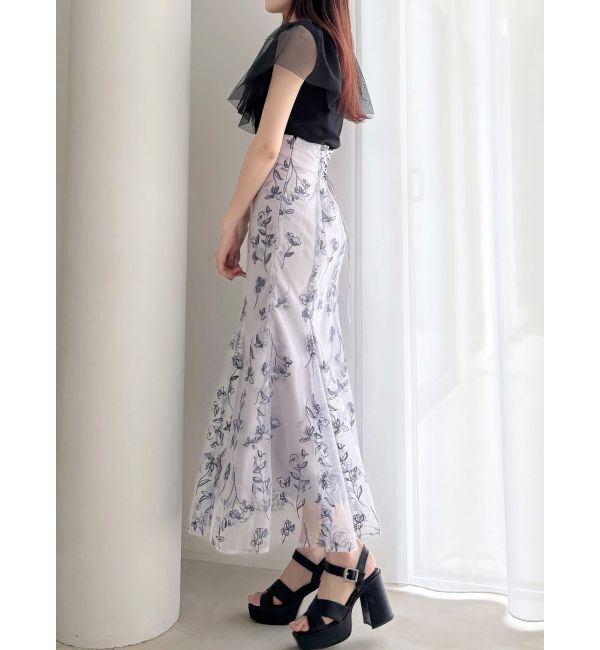 MERCURYDUO「エンブロイダリーマーメイドスカート」|スカート|