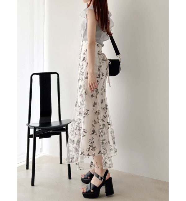 MERCURYDUO「エンブロイダリーマーメイドスカート」|スカート|