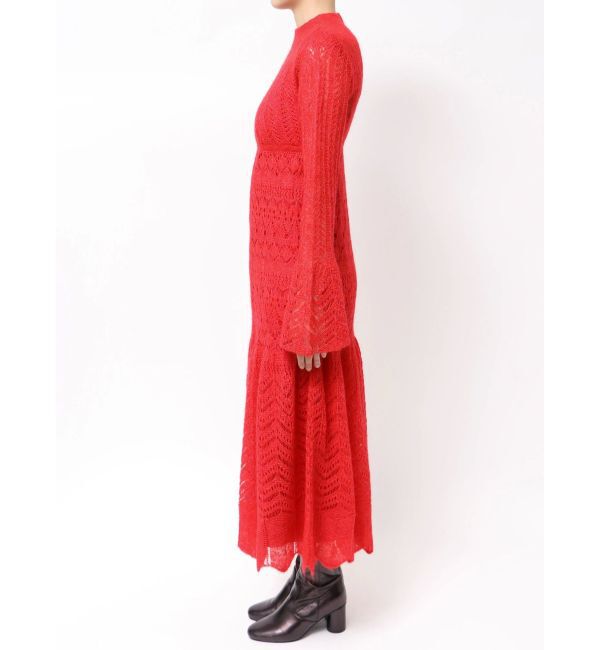 MERCURYDUO「モヘヤニットスカシアミワンピース」|ワンピース|