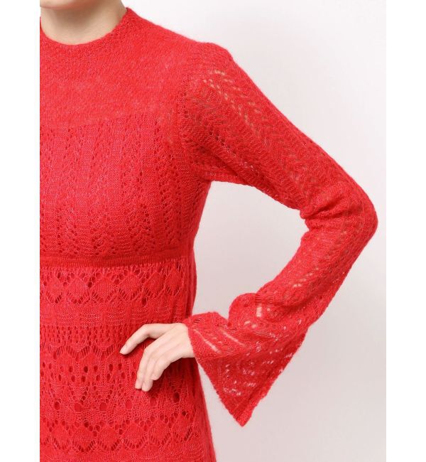 MERCURYDUO「モヘヤニットスカシアミワンピース」|ワンピース|