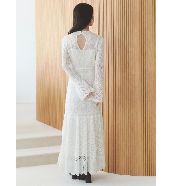 MERCURYDUO「モヘヤニットスカシアミワンピース」|ワンピース|