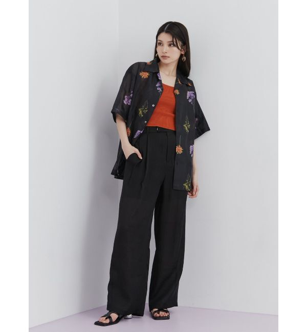 MURUA「フラワーシアーオープンカラーシャツ【WEB限定】」|シャツ・ブラウス|