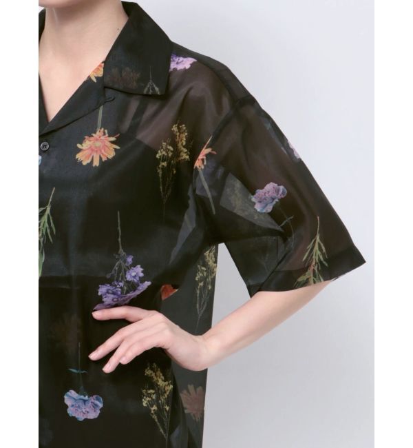 MURUA「フラワーシアーオープンカラーシャツ【WEB限定】」|シャツ・ブラウス|