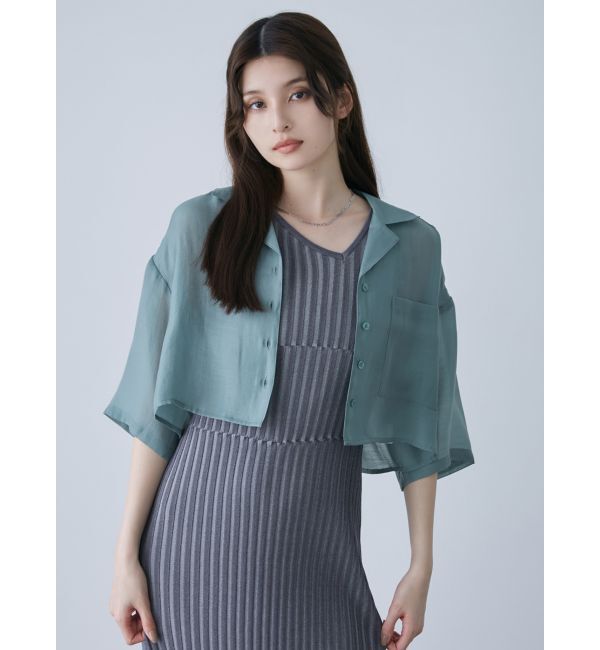 MURUA「オープンカラーシアーシャツ」|シャツ・ブラウス|