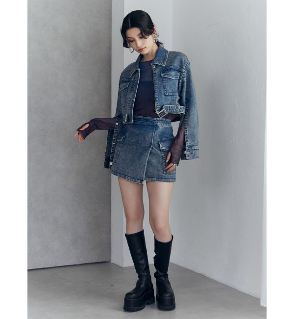 MURUA「ストレッチ厚底ハーフブーツ」|ロングブーツ|