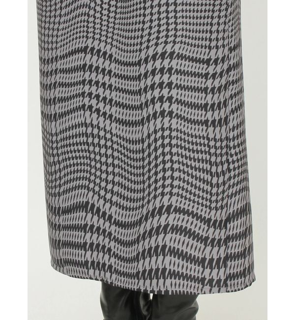 MURUA「ウェーブチェックナロースカート」|タイト|