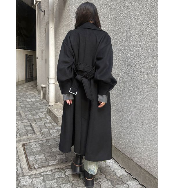 MURUA「スタンドネックダブルカラーコート」|ステンカラーコート|